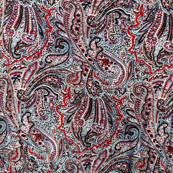 Talbots Medium Petite Blue & Red Sleeveless Stretchy Maxi Dress - Picture 2 of 5